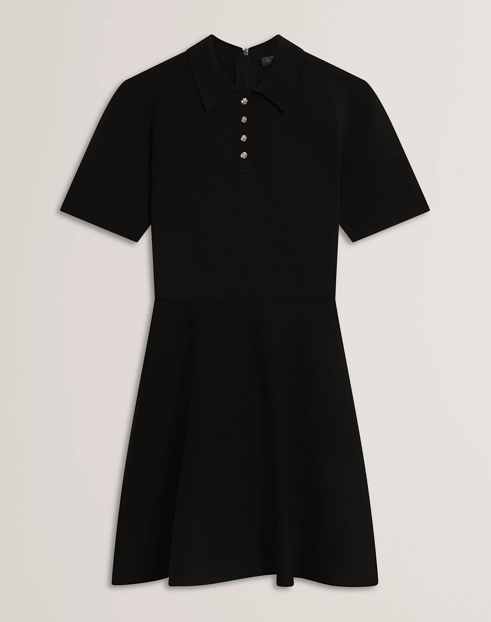 TED BAKER RONDAA Mini Short Sleeve Knitted Polo Dress