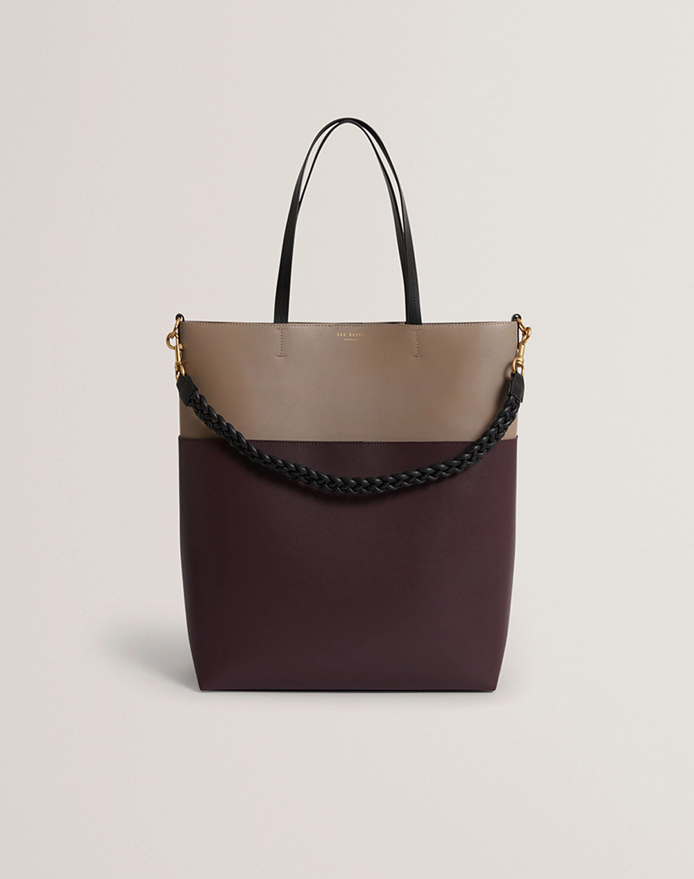 TED BAKER WYNSLOW Woven Handle Colourblock Large Bag