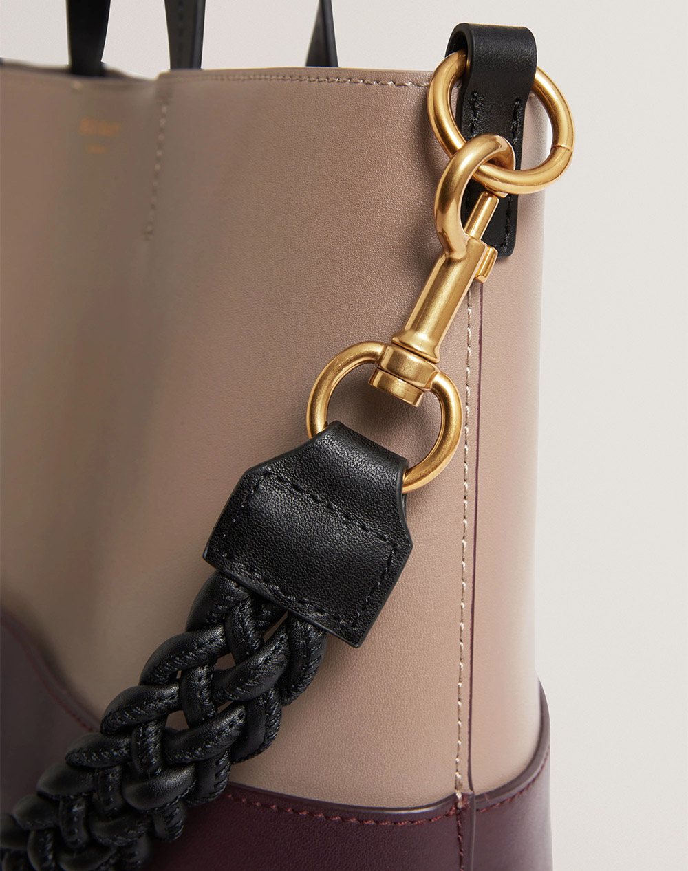 TED BAKER WYNSLOW Woven Handle Colourblock Large Bag