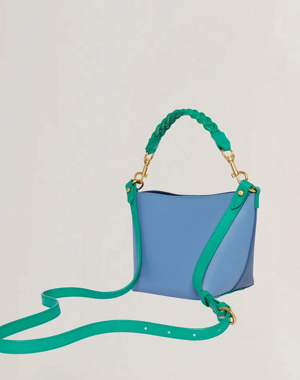 TED BAKER WYNOLA Woven Handle Colourblock Small Bag