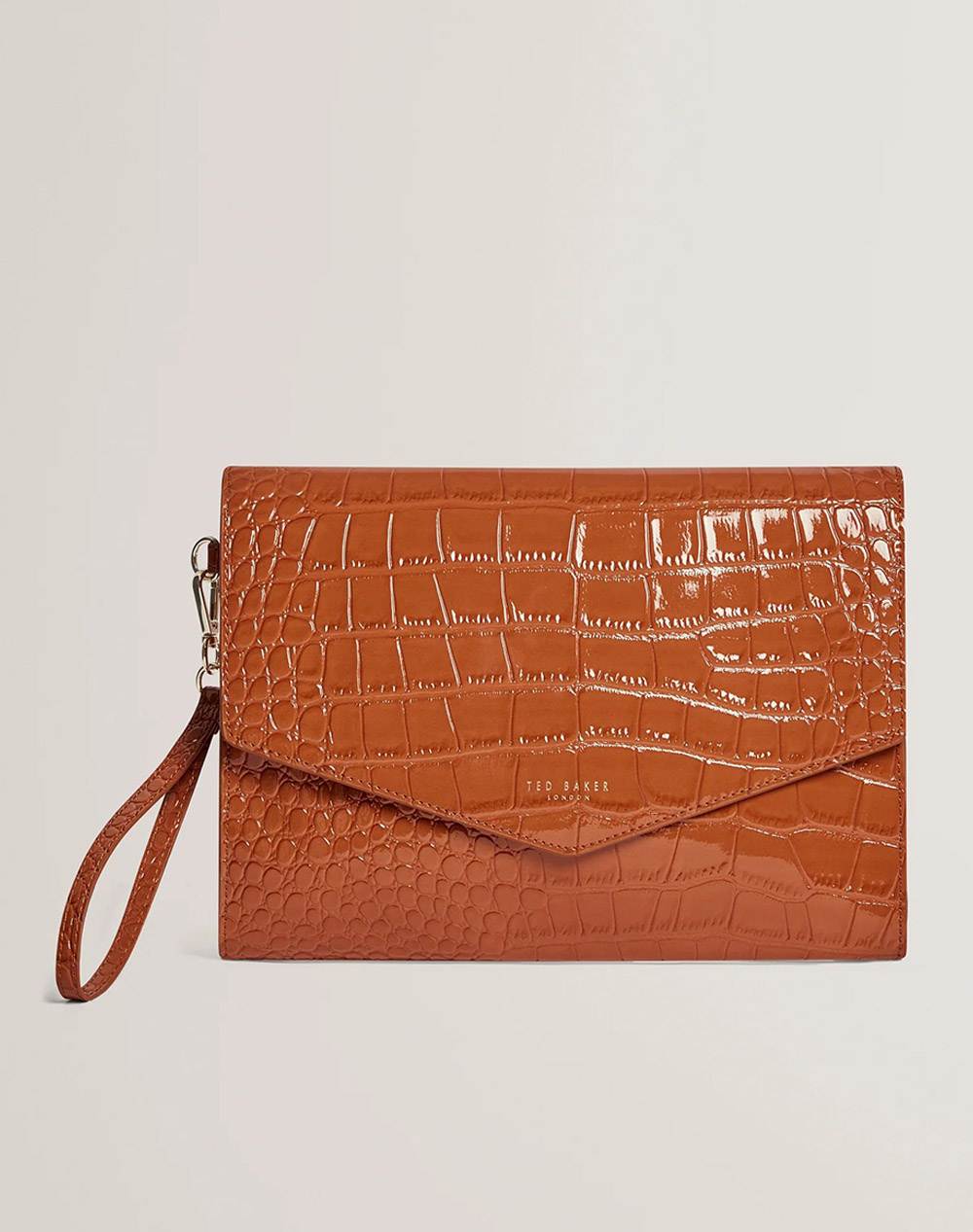 TED BAKER WESSLIE Croc Effect Icon Envelope Pouch