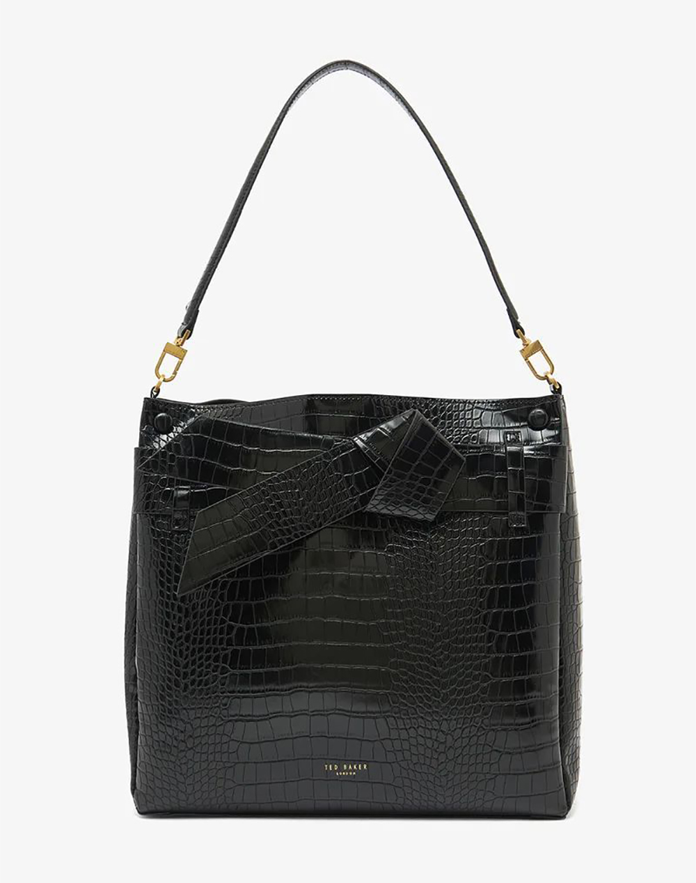TED BAKER SSOFIA Large Croc Knot Bow Bag