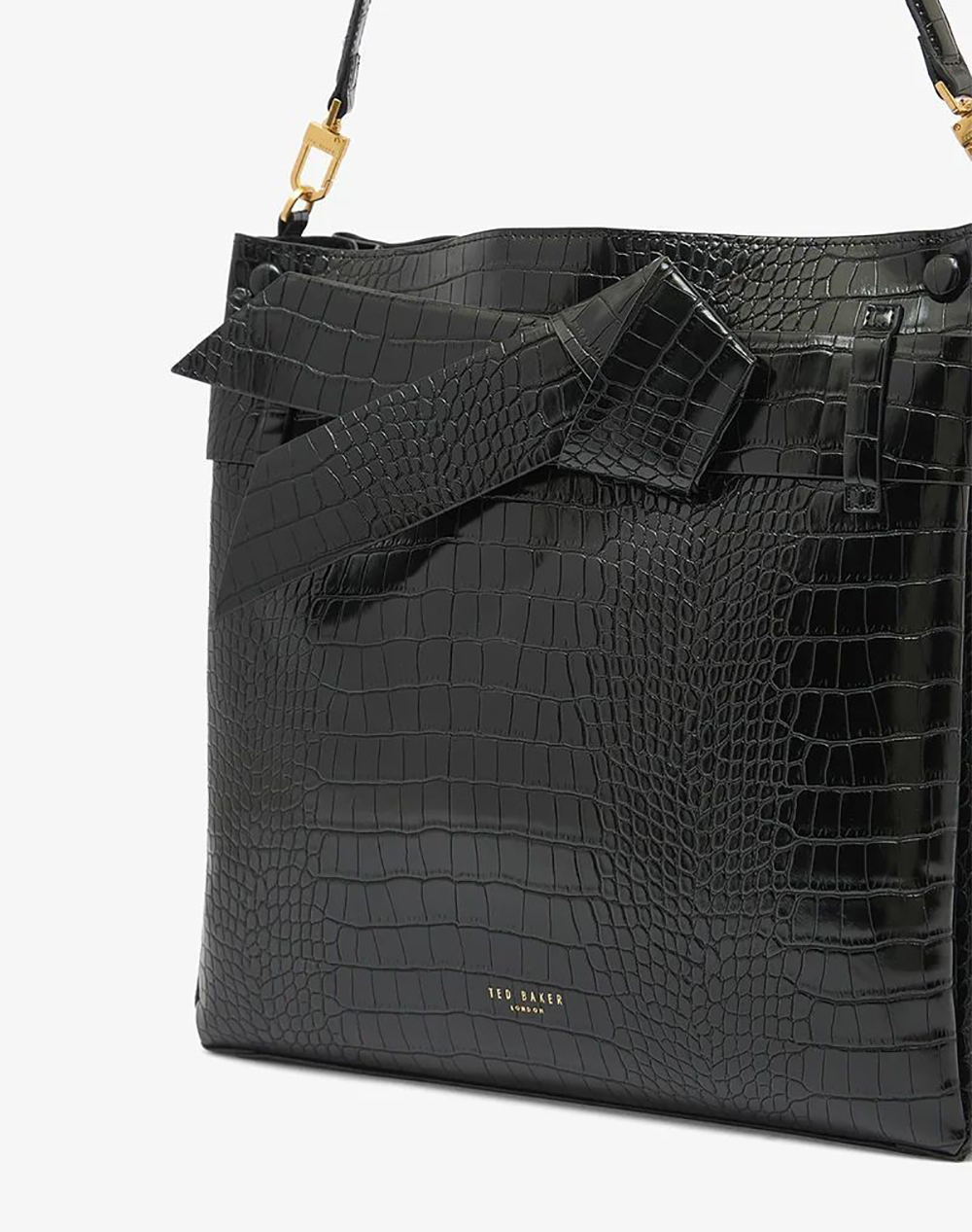 TED BAKER SSOFIA Large Croc Knot Bow Bag