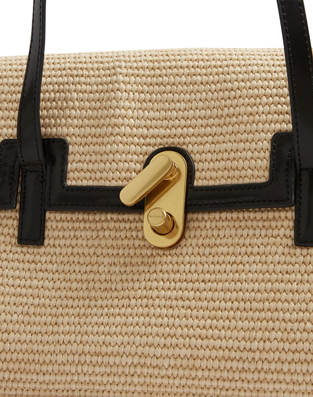 TED BAKER KKYLII Twist Lock Detail Raffia Tote Bag
