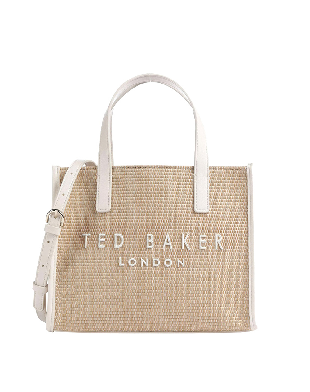 TED BAKER PAOLINA Faux Raffia Small Icon Bag