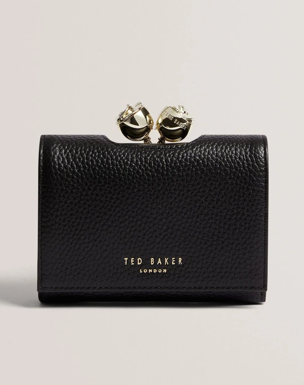 TED BAKER ROOSA Rose Detail Leather Small Bobble Purse