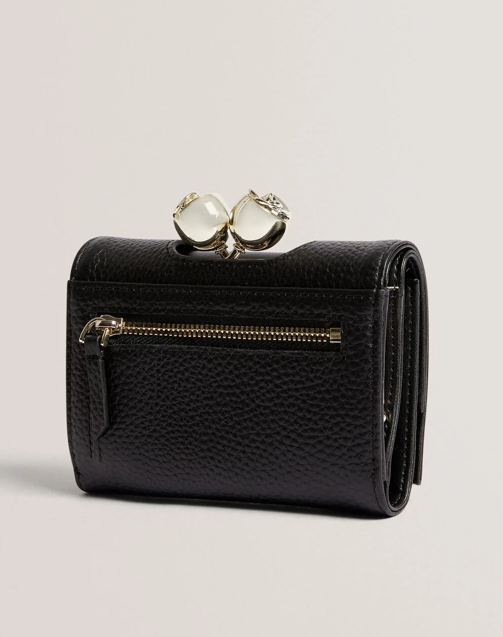 TED BAKER ROOSA Rose Detail Leather Small Bobble Purse