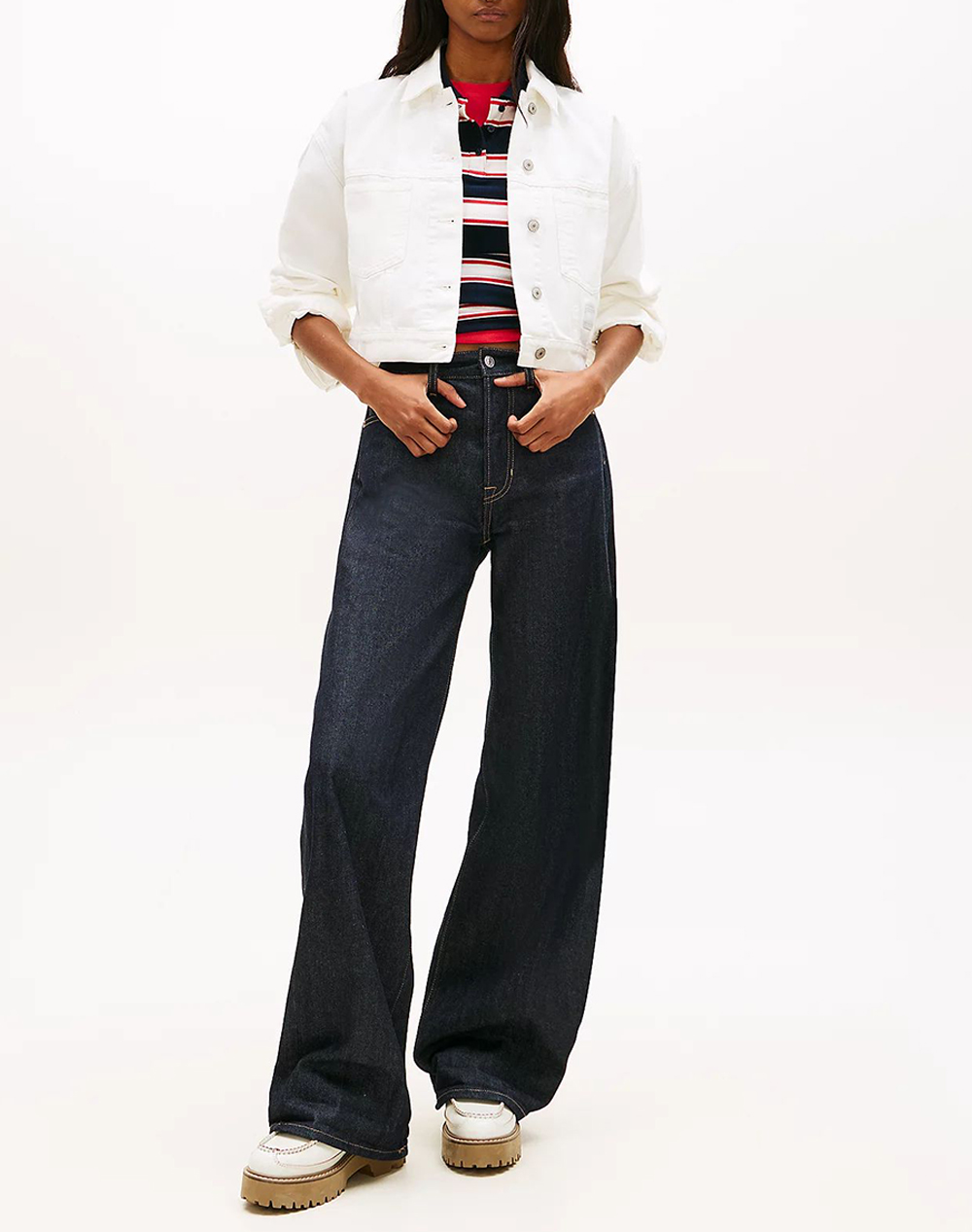 TOMMY JEANS OVSZ CROP TRCKR JCKT FLG BJ6099