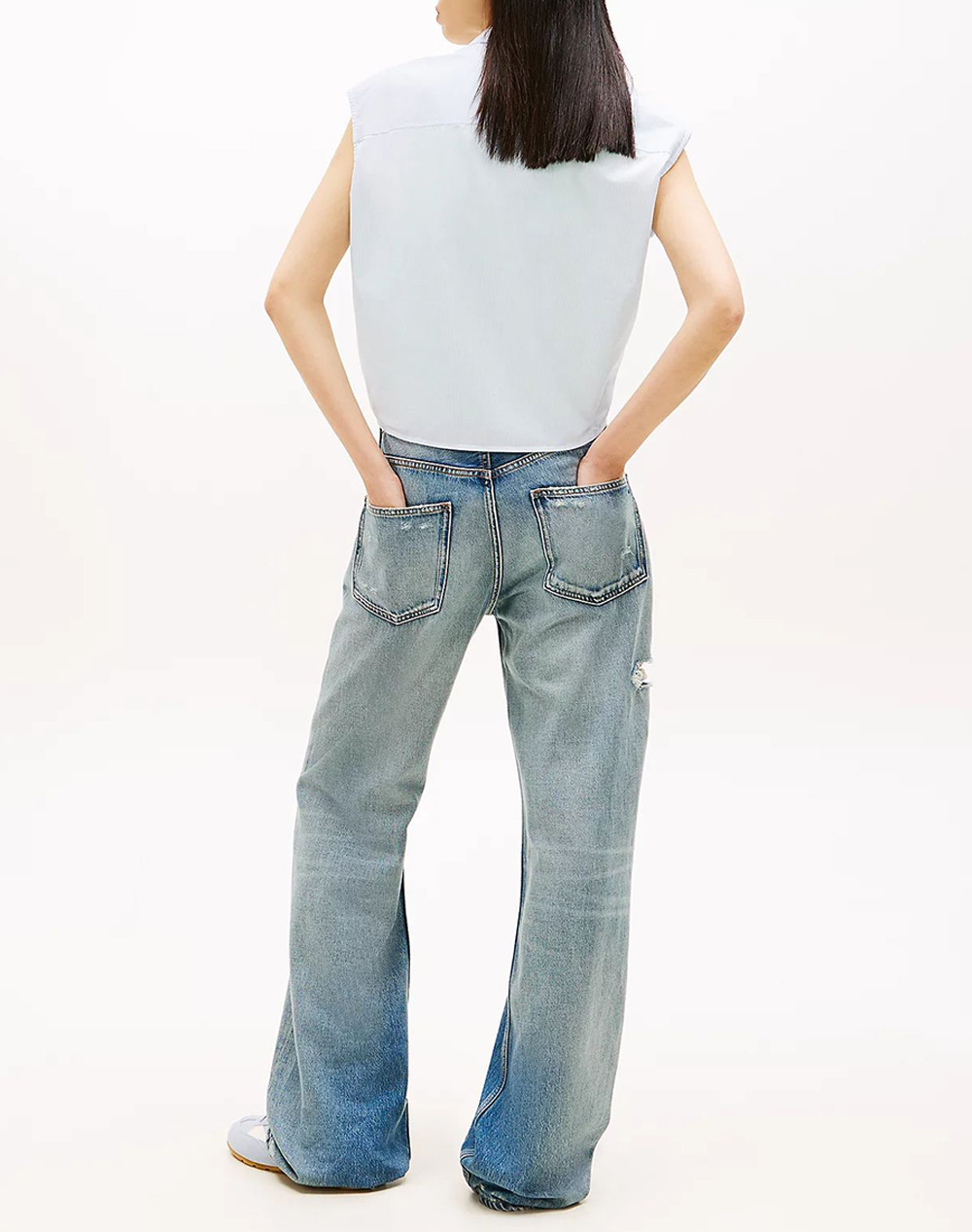 TOMMY JEANS TJW TIE FRONT POPLIN SHIRT