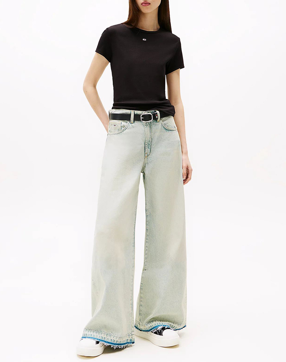 TOMMY JEANS TJW SLIM ESSENTIAL RIB SS EXT