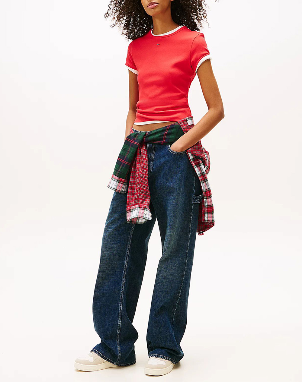 TOMMY JEANS TJW SLIM ESSENTIAL RIB SS EXT