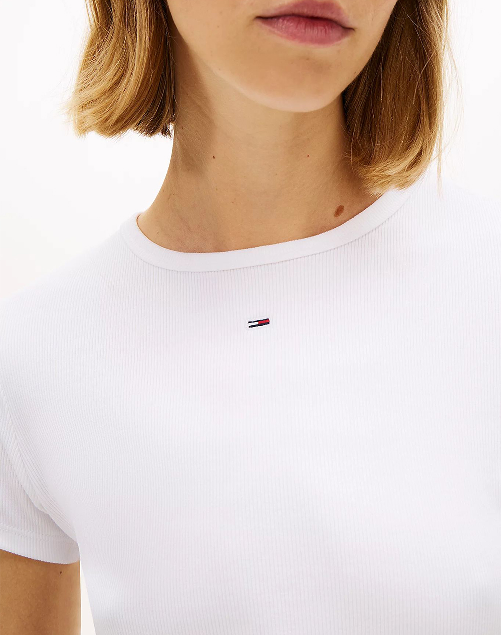 TOMMY JEANS TJW SLIM ESSENTIAL RIB SS EXT