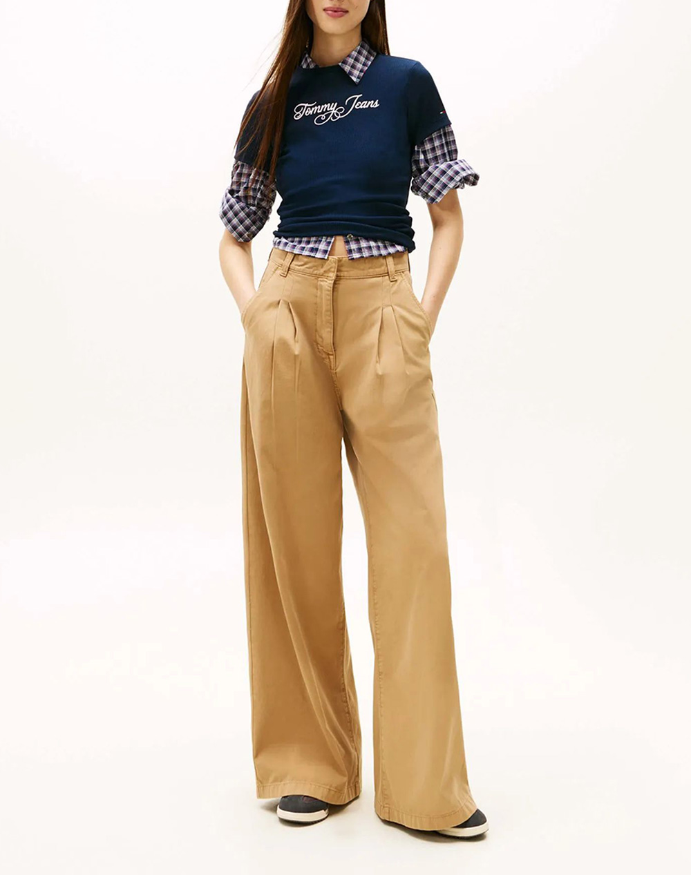 TOMMY JEANS TJW SLIM ESS LOGO 1 RIB TEE EXT