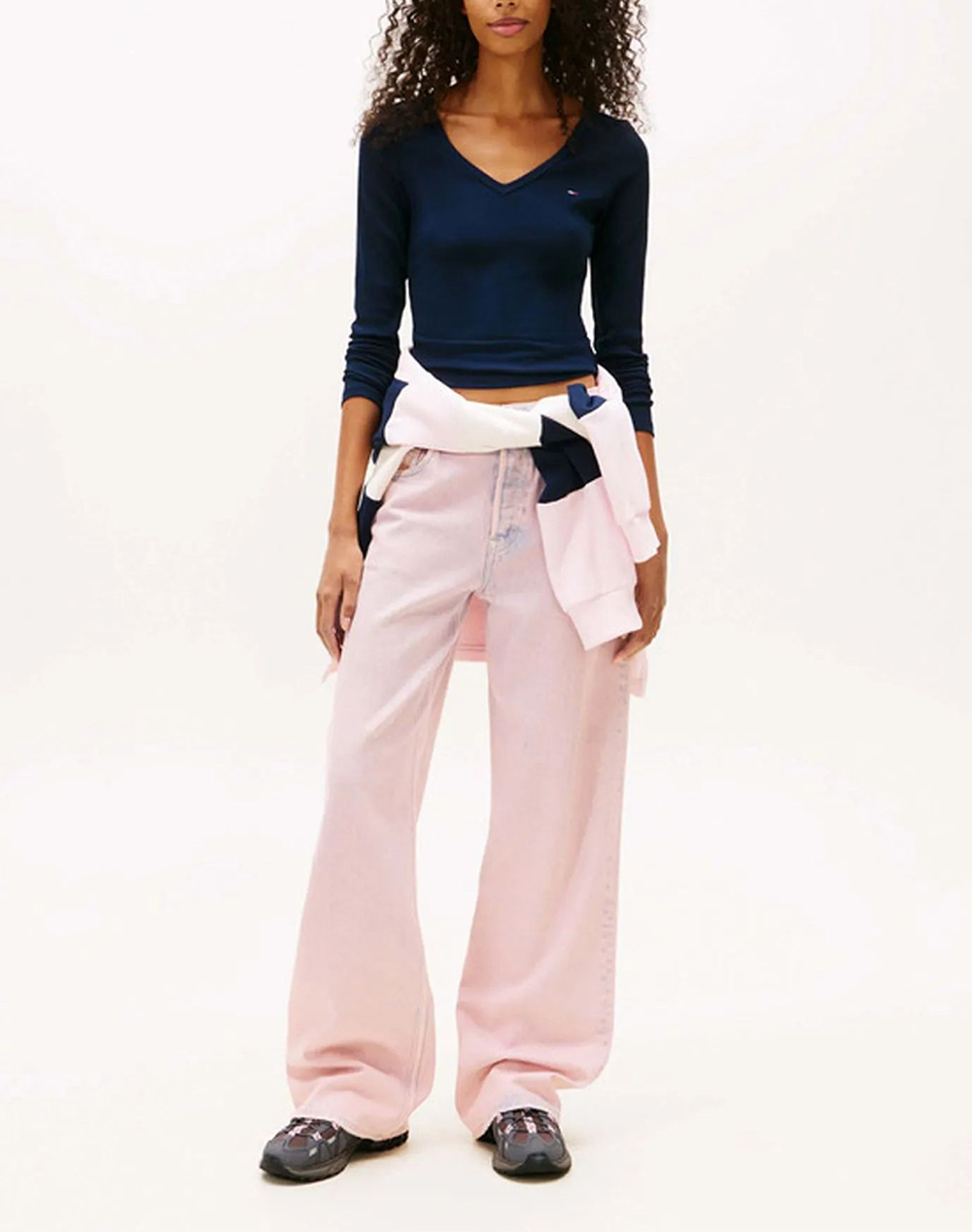 TOMMY JEANS TJW SLIM ESSENTIAL RIB V LS