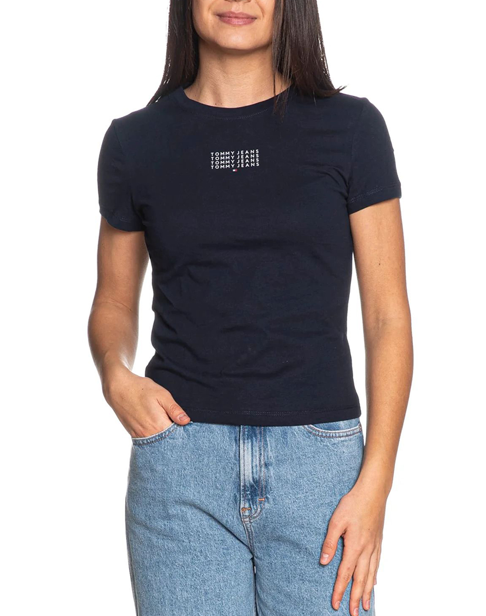 TOMMY JEANS TJW SLIM MULTI LINEAR SS TEE