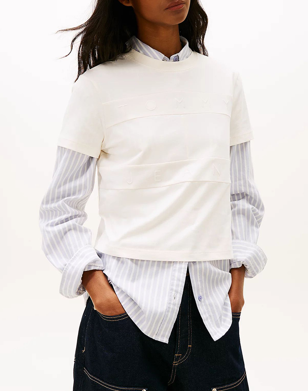 TOMMY JEANS TJW REG SH TONAL FLAG TEE