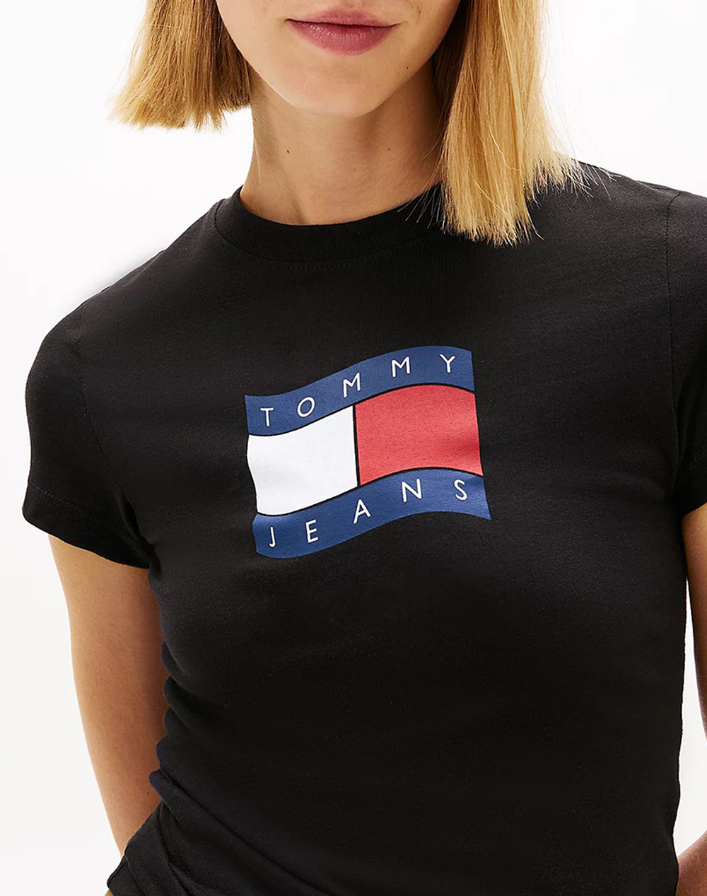 TOMMY JEANS TJW SLIM WAVY FLAG TEE EXT