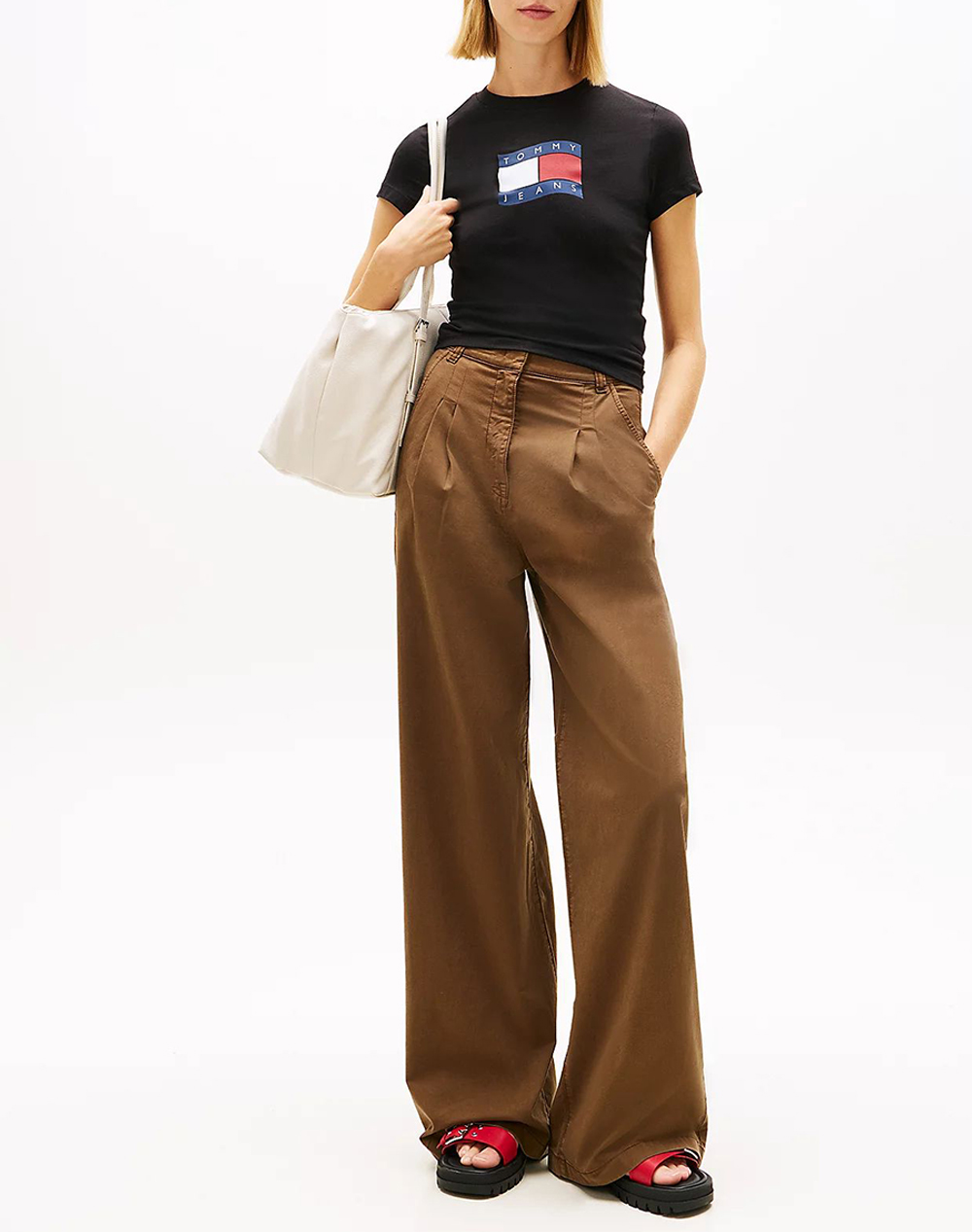 TOMMY JEANS TJW SLIM WAVY FLAG TEE EXT