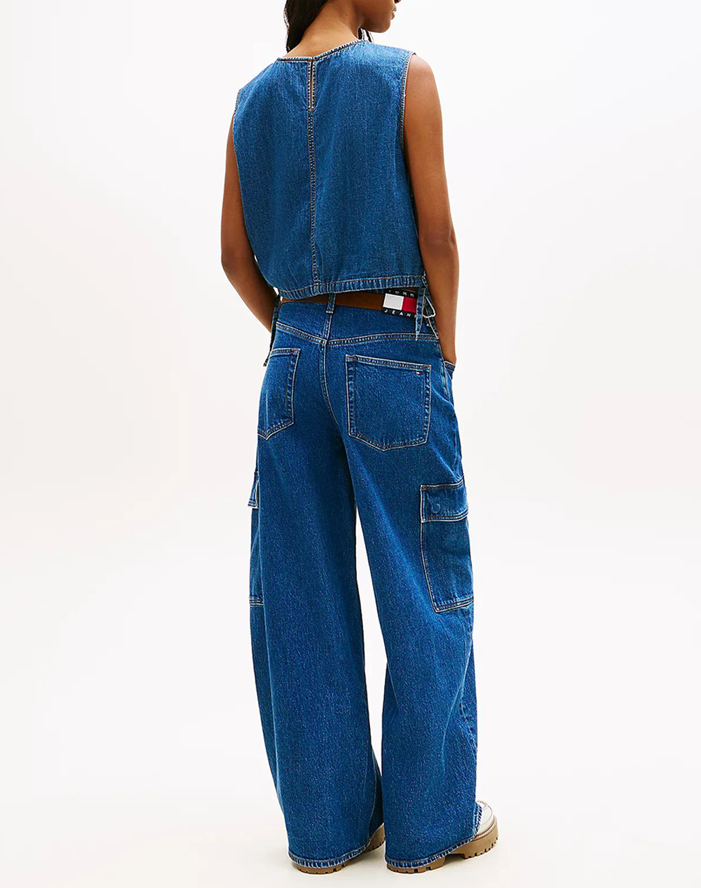 TOMMY JEANS TJW TIE SIDE CHAMBRAY BLOUSE