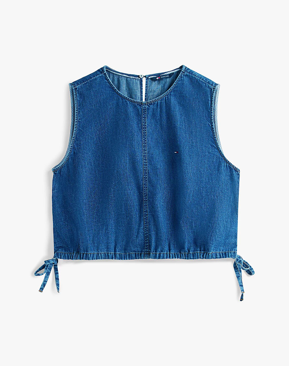 TOMMY JEANS TJW TIE SIDE CHAMBRAY BLOUSE