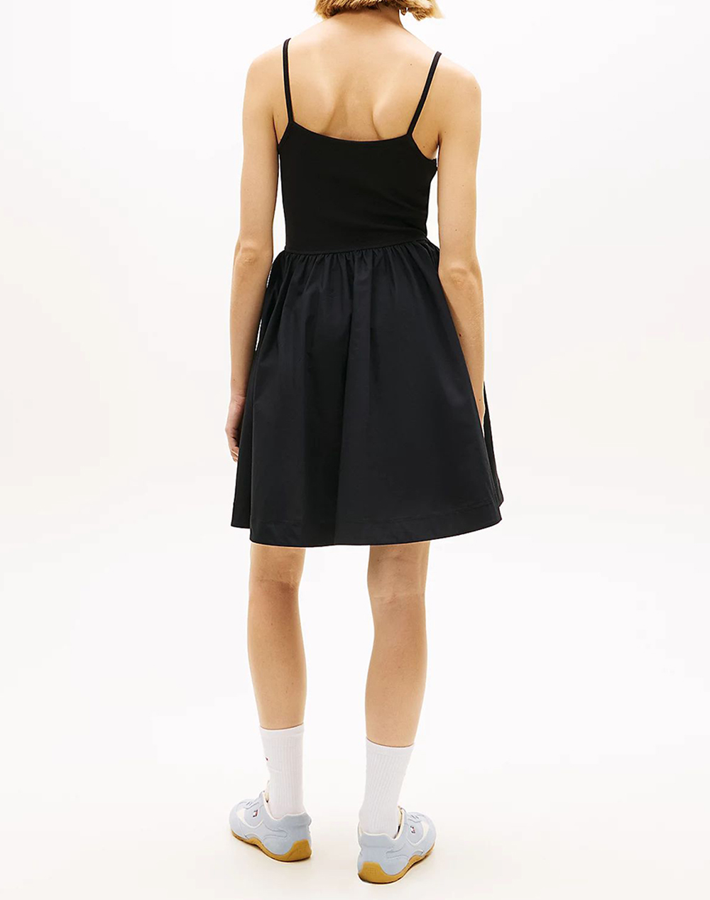 TOMMY JEANS TJW RIB POPLIN MIX STRAPPY DRESS