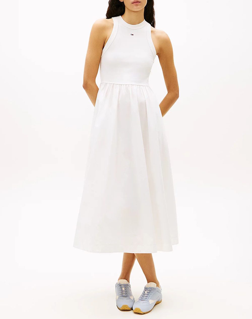 TOMMY JEANS TJW RIB POPLIN TANK DRESS EXT