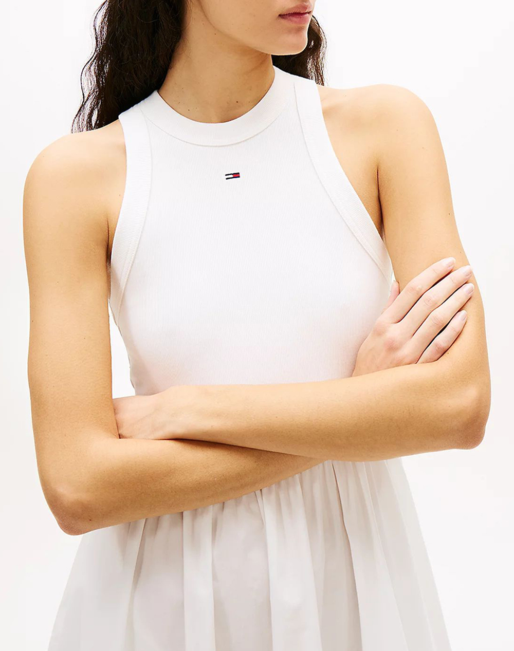 TOMMY JEANS TJW RIB POPLIN TANK DRESS EXT