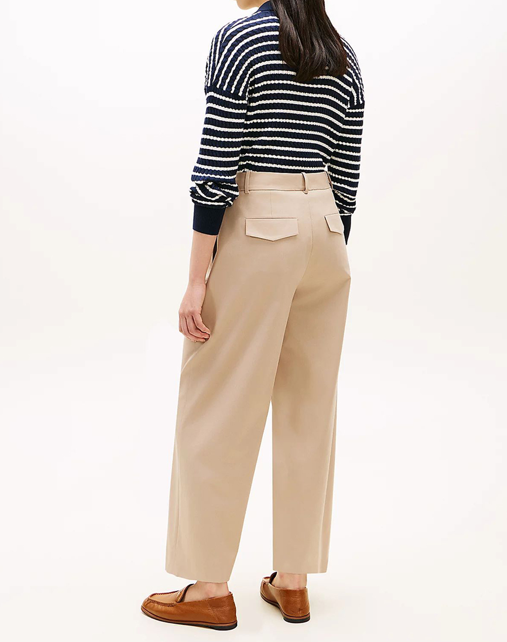 TOMMY HILFIGER COTTON BARREL PLEATED CHINO