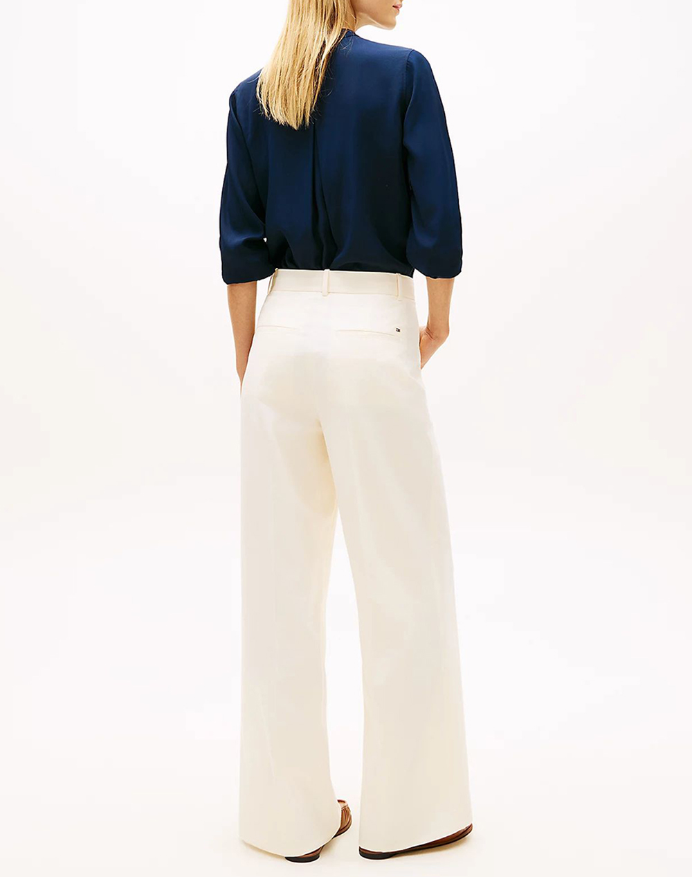 TOMMY HILFIGER PREPPY COTTON WIDE LEG CHINO