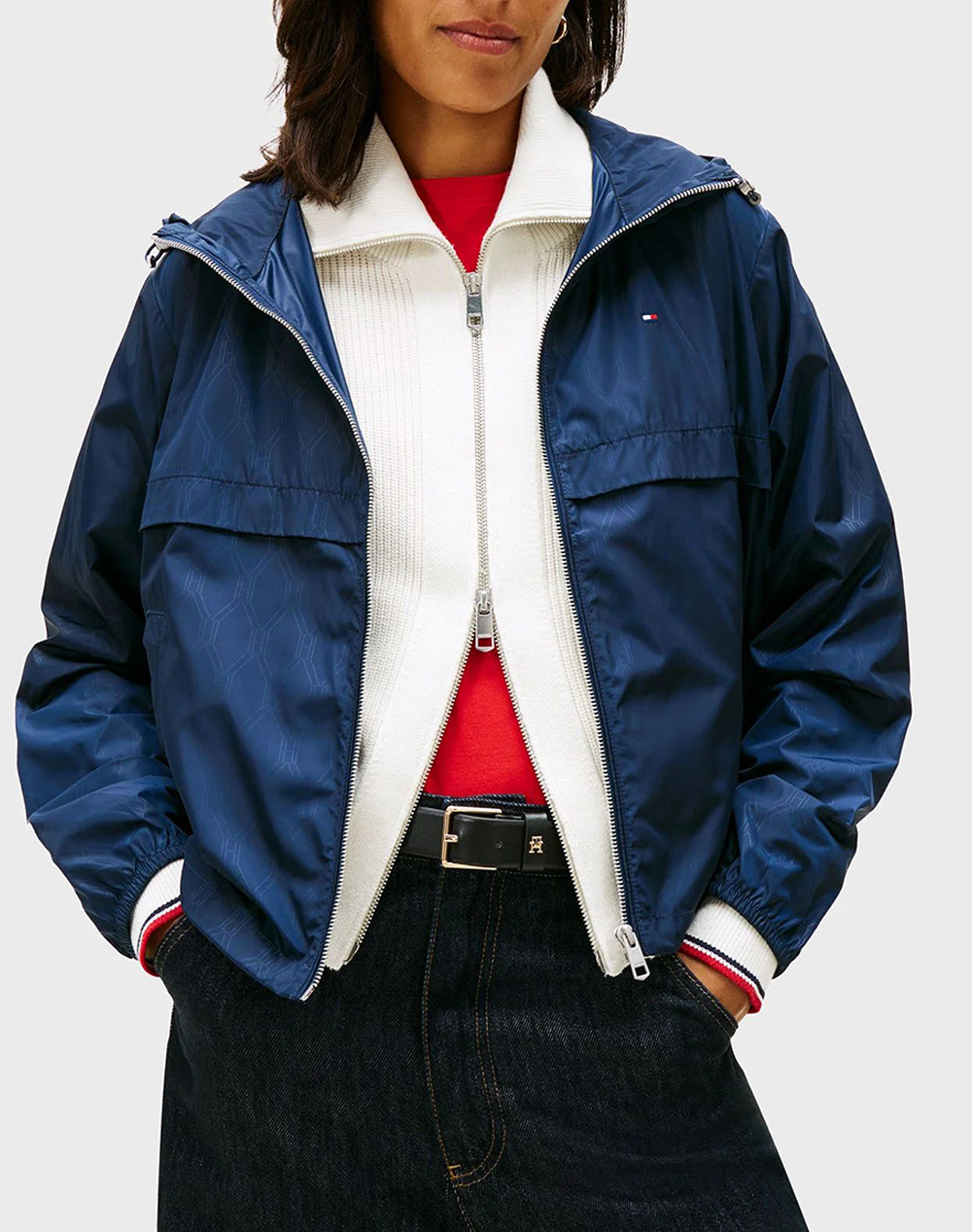 TOMMY HILFIGER NYLON FLAG AOP WINDBREAKER