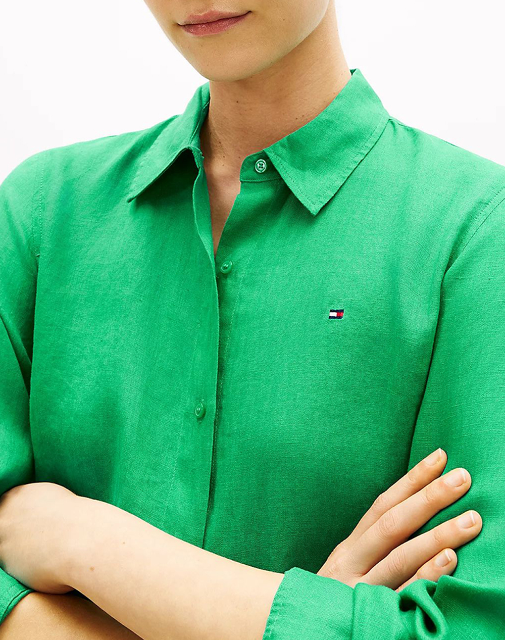 TOMMY HILFIGER ESS LINEN RELAXED SHIRT