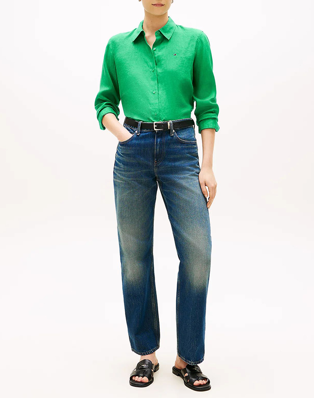 TOMMY HILFIGER ESS LINEN RELAXED SHIRT