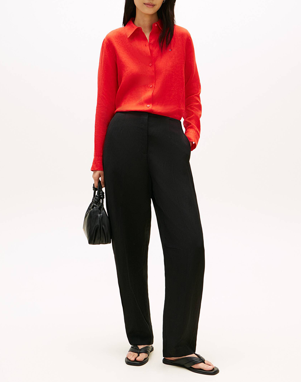 TOMMY HILFIGER ESS LINEN RELAXED SHIRT