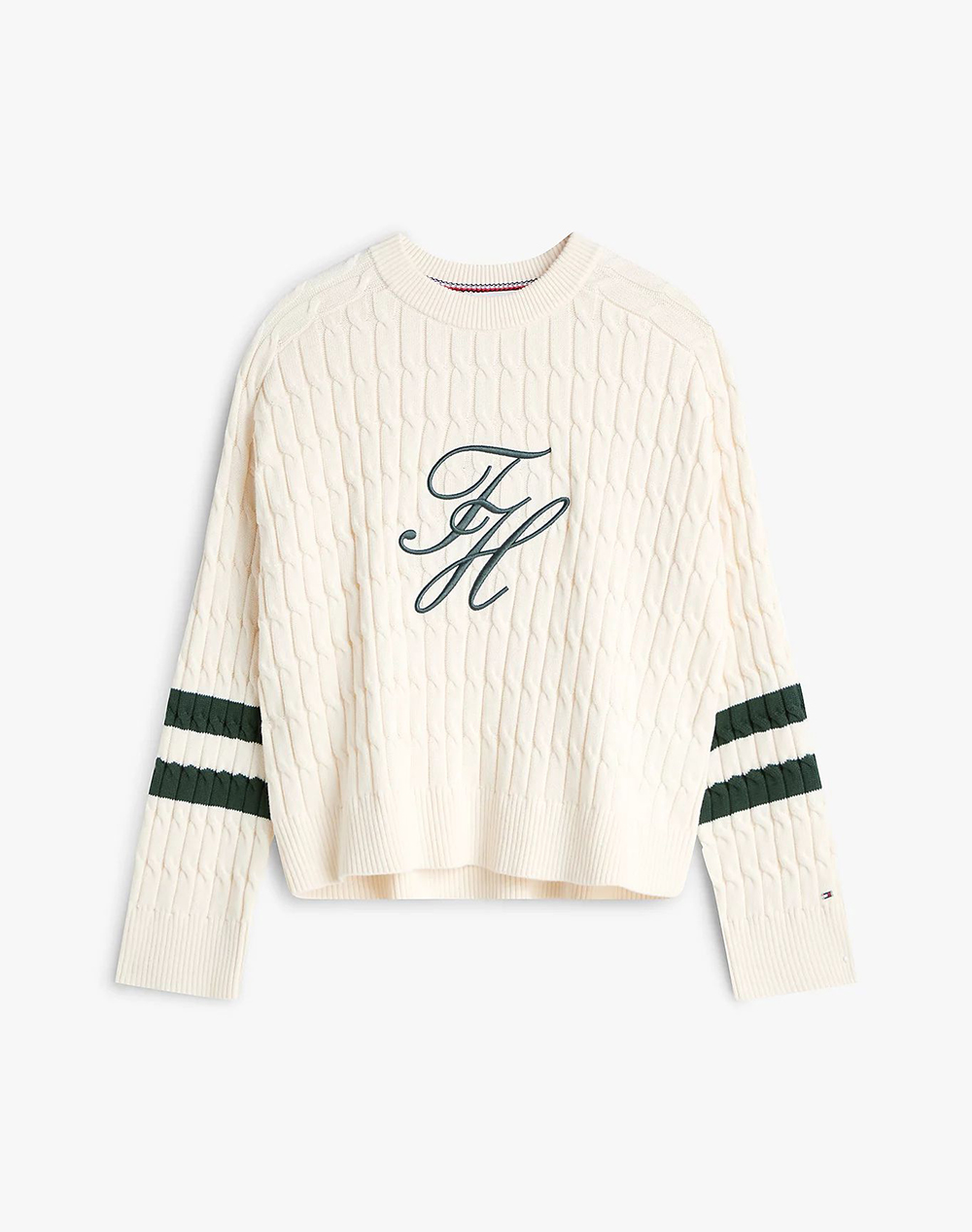 TOMMY HILFIGER TEXTURED GRAPHIC C-NK LS SWT