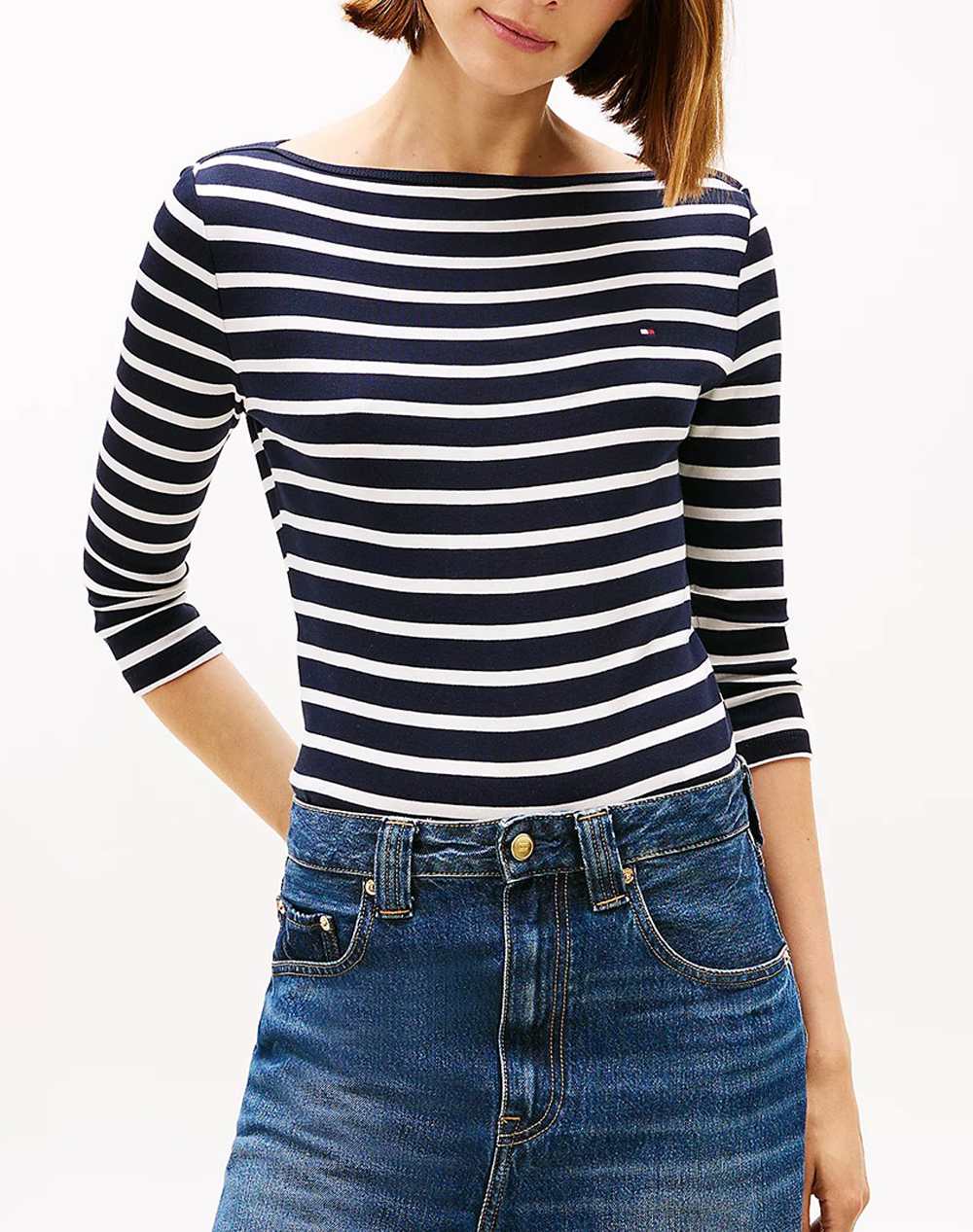 TOMMY HILFIGER NEW CODY SLIM BOAT-NK 3/4SLV