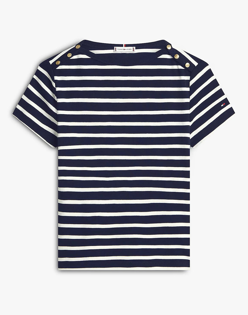 TOMMY HILFIGER GOLD BUTTON SLIM SS TEE