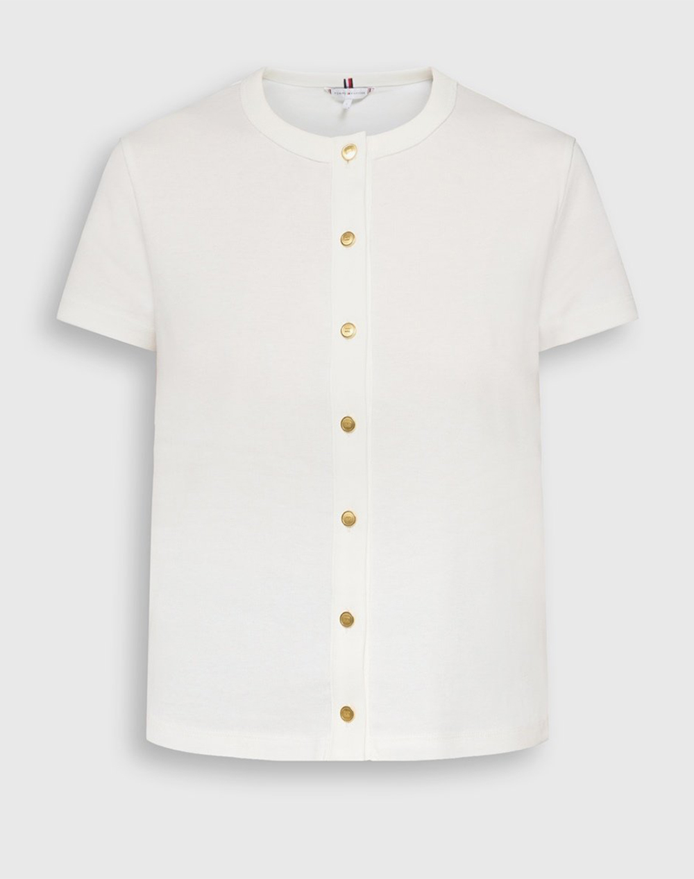 TOMMY HILFIGER GOLD BUTTON SLIM SS TEE