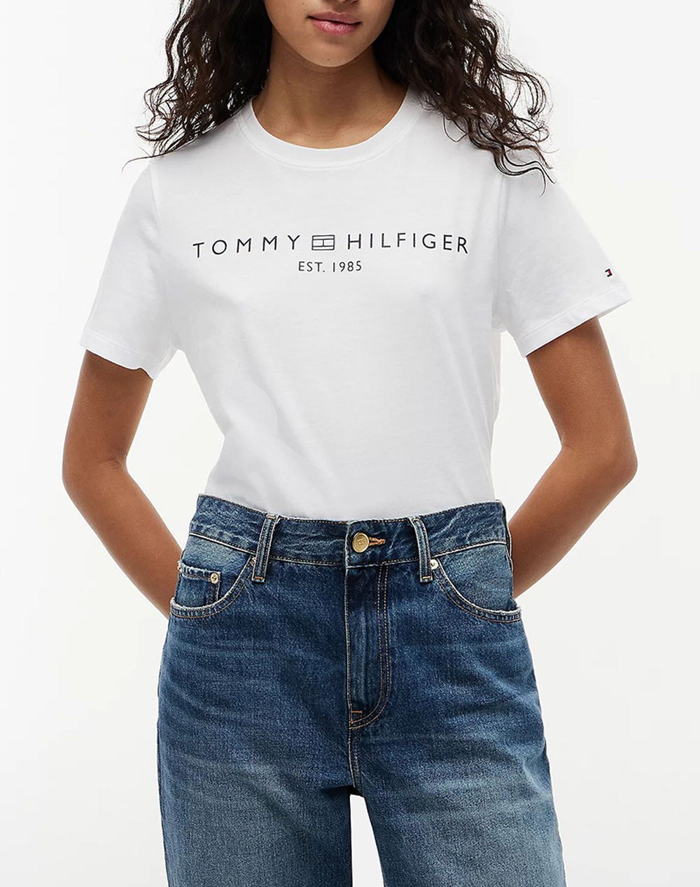 TOMMY HILFIGER REG CORP LOGO C-NK SS