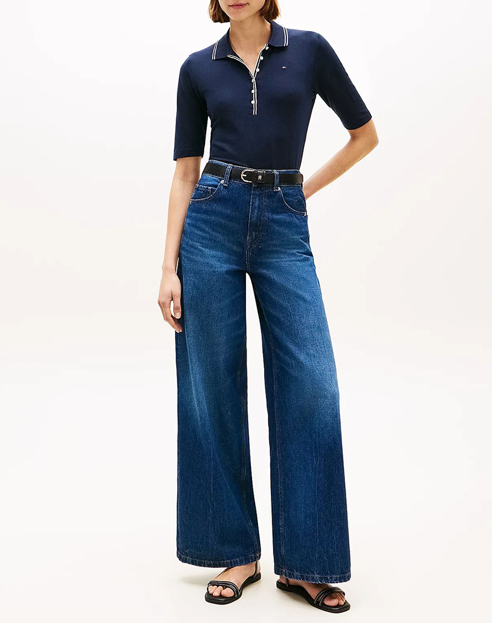 TOMMY HILFIGER LYOCELL TIPPING SLIM 1/2SLV POLO