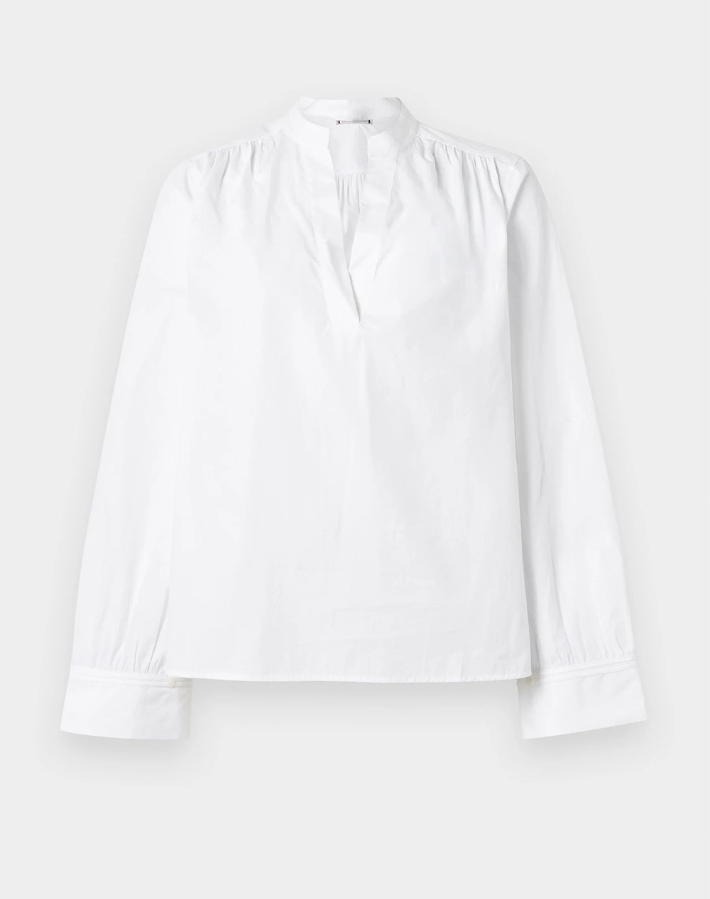 TOMMY HILFIGER ESS LINEN V-NK LS BLOUSE