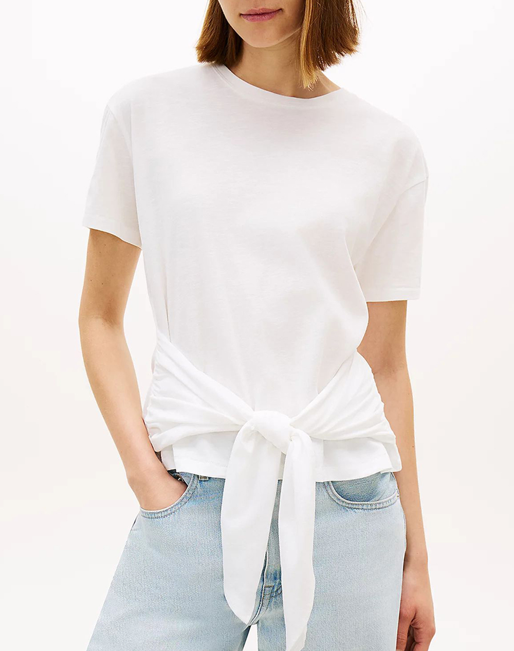 TOMMY HILFIGER CO SLUB KNOT SS TEE