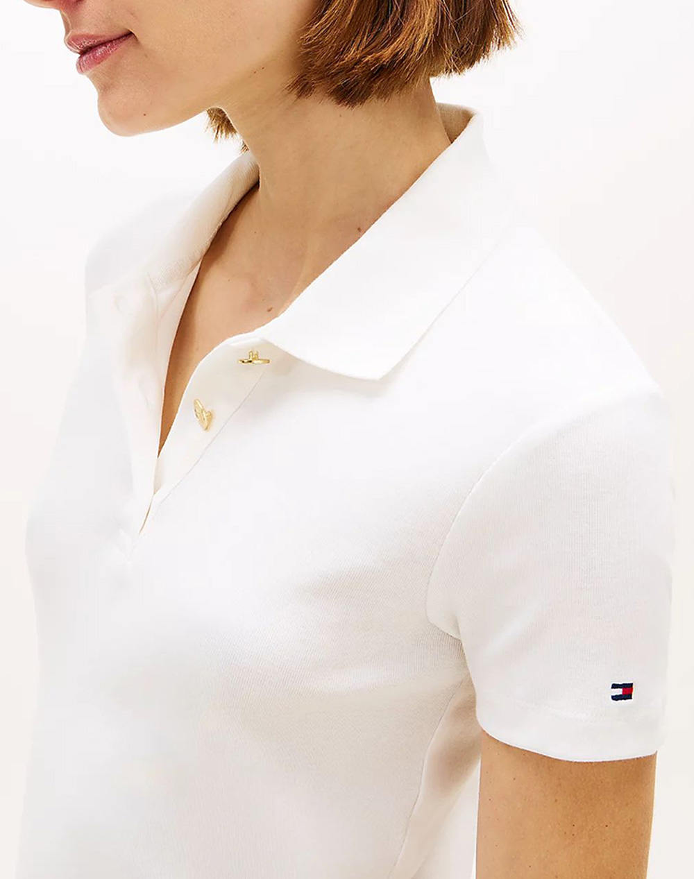 TOMMY HILFIGER GOLD BUTTON SLIM SS POLO