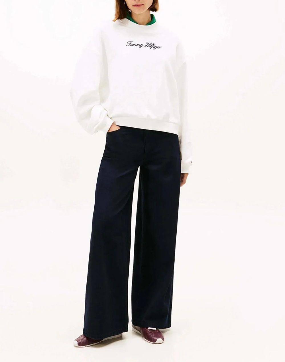 TOMMY HILFIGER GOLD BTN SCRIPT TERRY SWTSRT