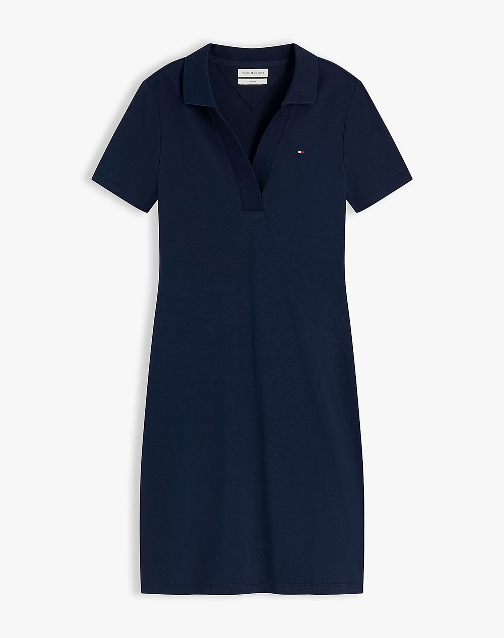 TOMMY HILFIGER SLIM OPEN NK POLO DRESS SS