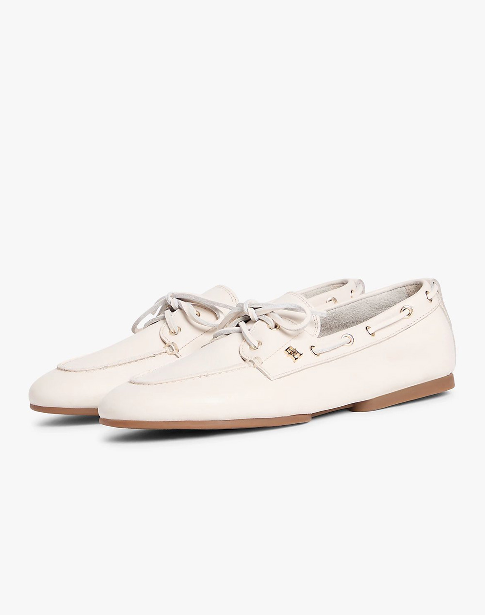 TOMMY HILFIGER TH SLEEK LEATHER BOAT SHOE