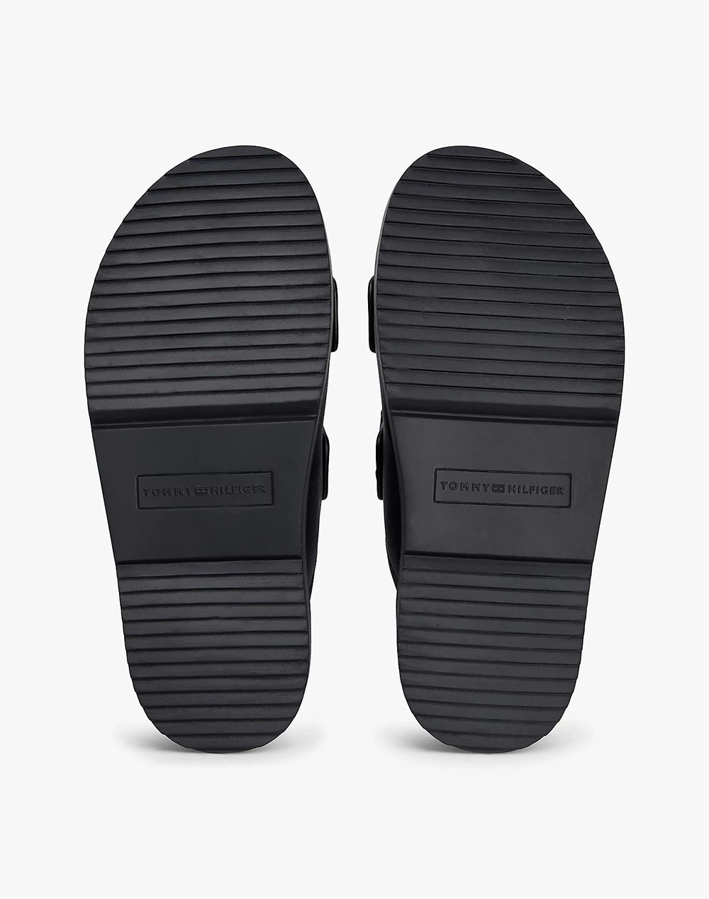 TOMMY HILFIGER DOUBLE STRAP LEATHER SANDAL