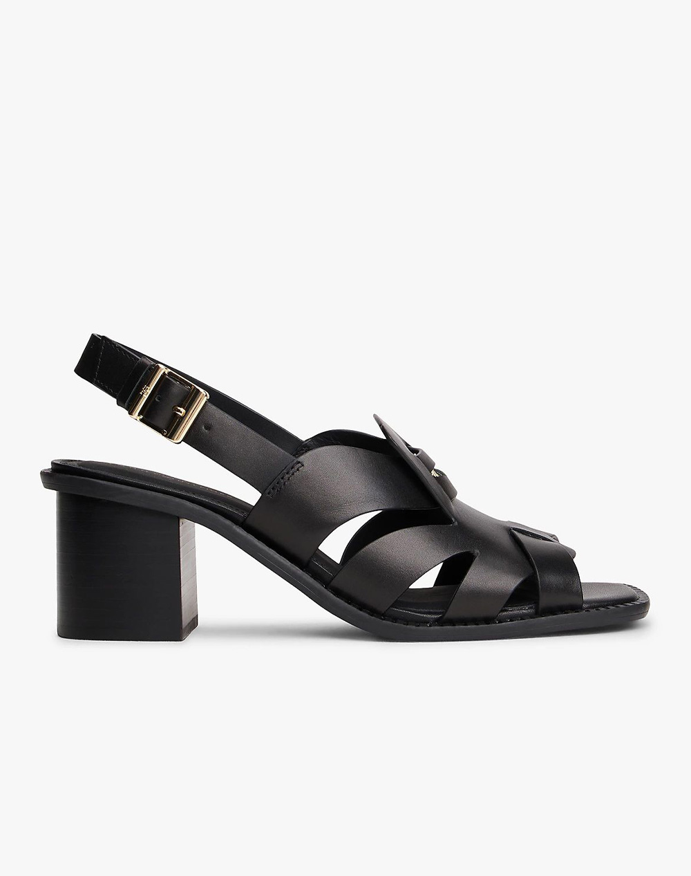 TOMMY HILFIGER CROSS BLOCKED HEEL SANDAL
