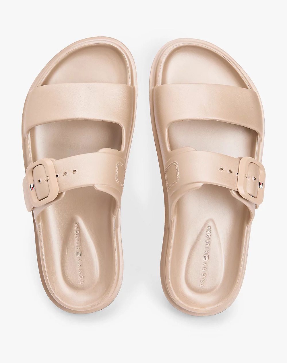 TOMMY HILFIGER TH DOUBLE STRAP SANDAL PEARL