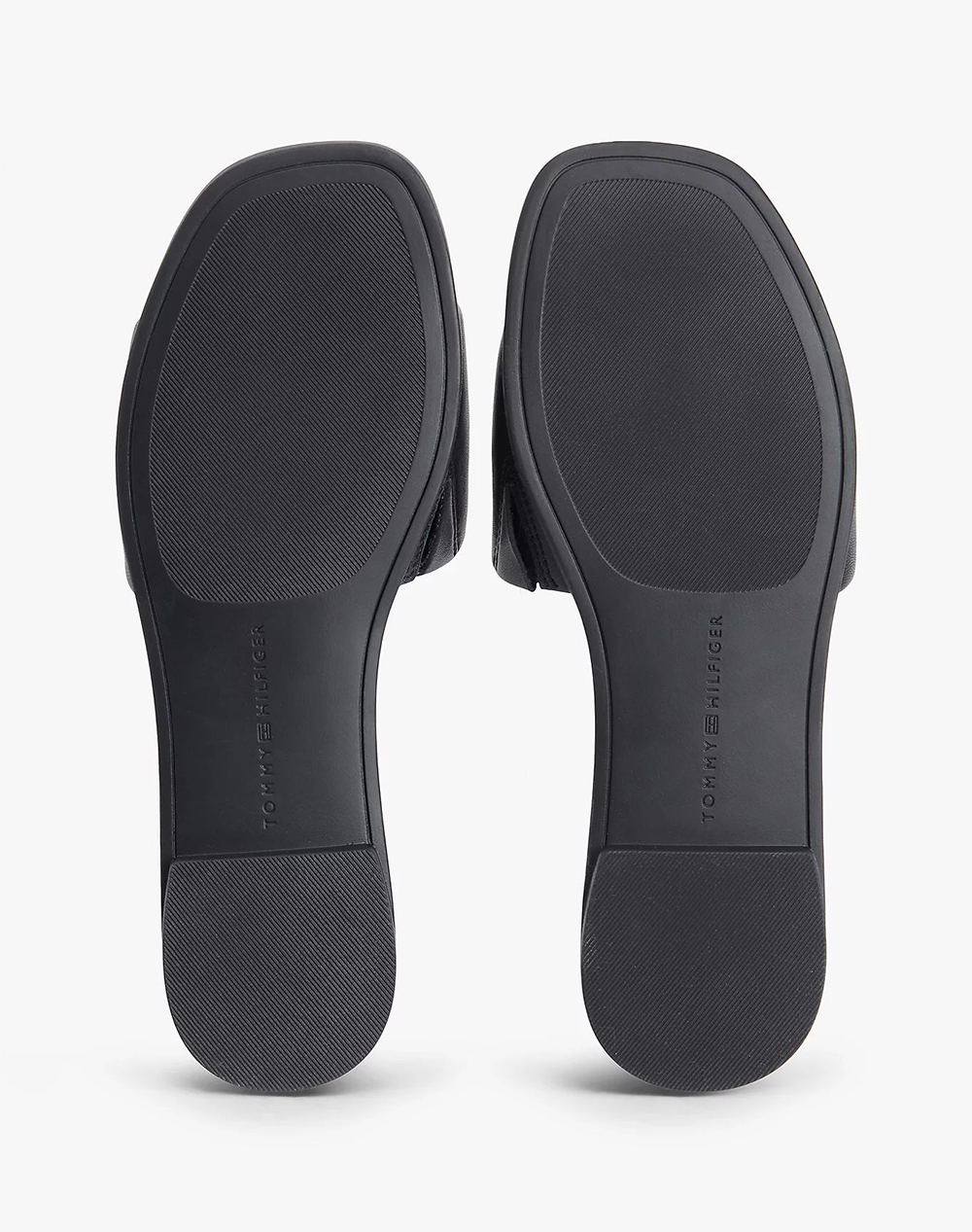 TOMMY HILFIGER TH LOGO HARDWARE LEATHER MULE