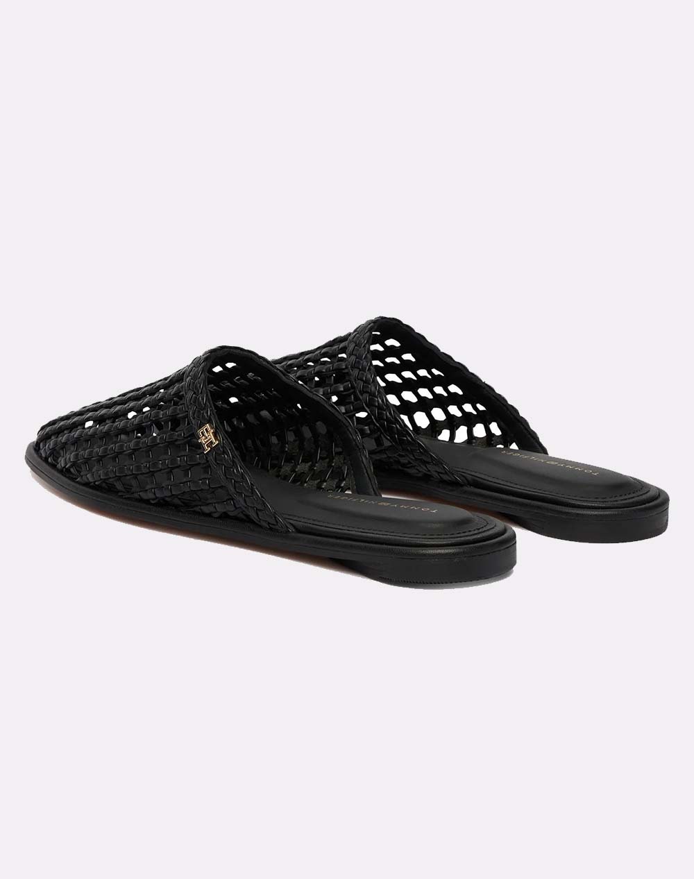 TOMMY HILFIGER HILFIGER LEATHER FLAT MULE